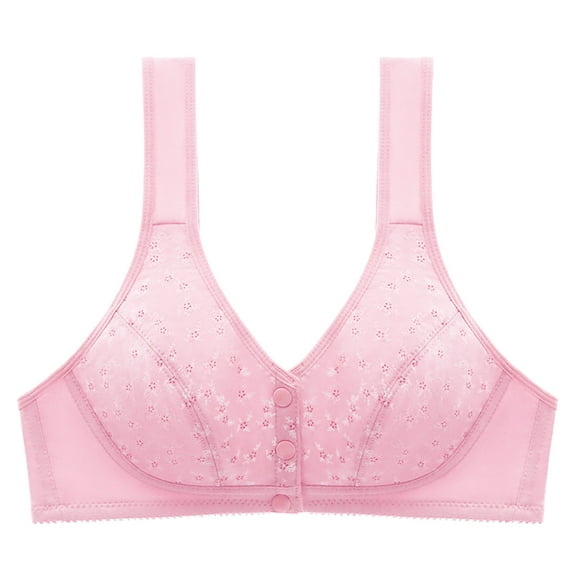 Herrnalise Front Button Bra, Convenient Front Button Bra, Front Closure Sports Bras Women Cotton Ultra Soft Cup, Everyday Sleep Bras, Front Closure Cotton Sports Bras for Women Girls