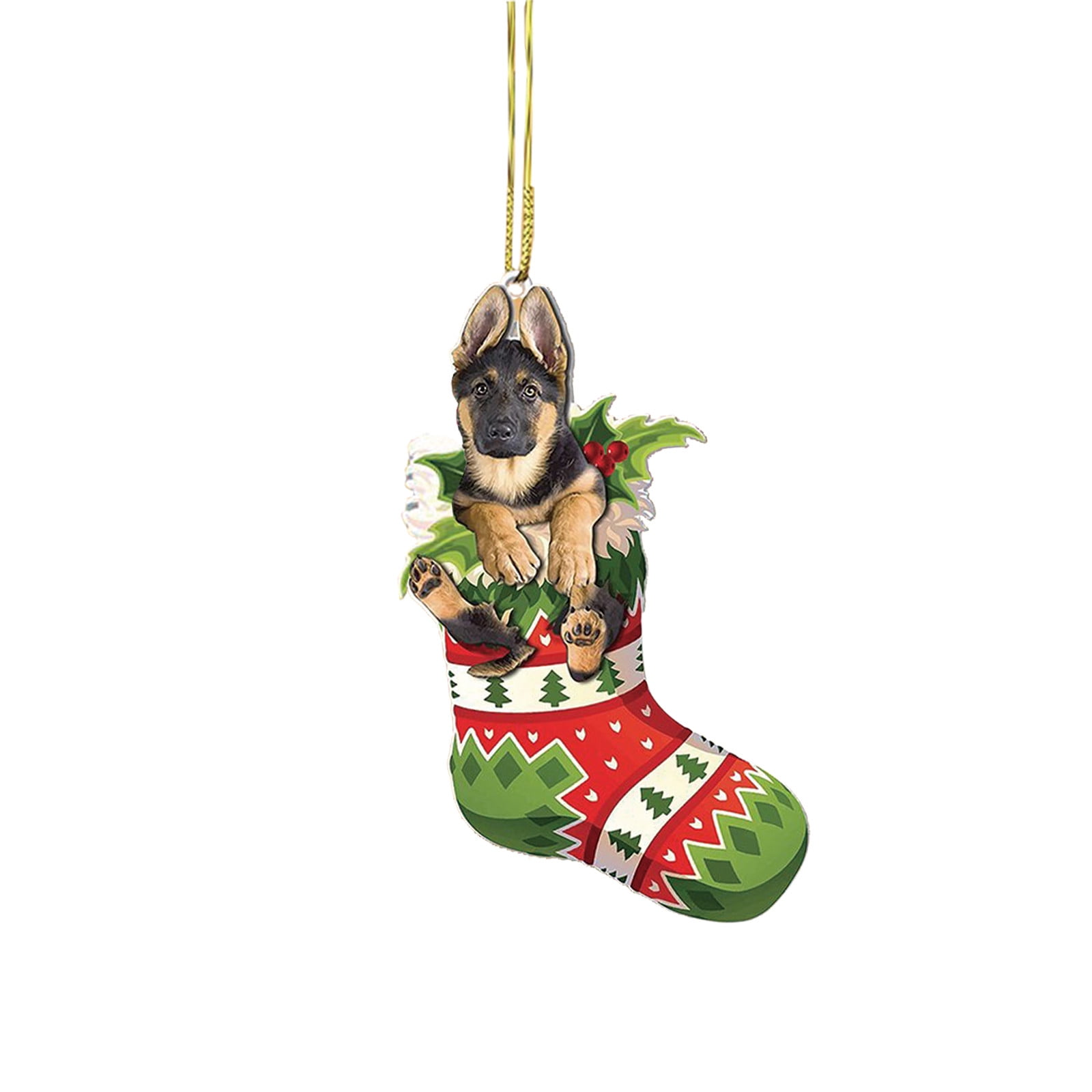 Herrnalise German Shepherd Christmas Tree Ornament German Shepherd