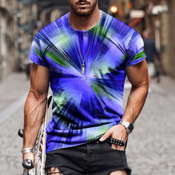 Herrnalise Gift For Men Men Casual Fashion Round Neck Pullover Print T-Shirt Short Sleeve Tops under $10