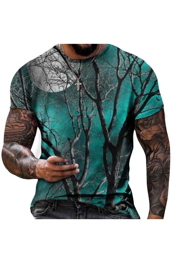 Gift For Men Men Casual Fashion Round Neck Pullover Print T-Shirt Short Sleeve Tops under $10