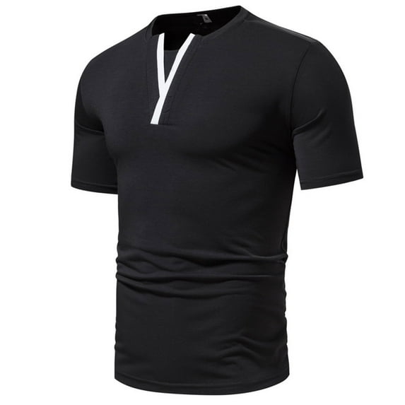 Herrnalise Gift For Men Men Casual Fashion Solid Round Neck Pullover T-Shirt Short Sleeve Tops under $10