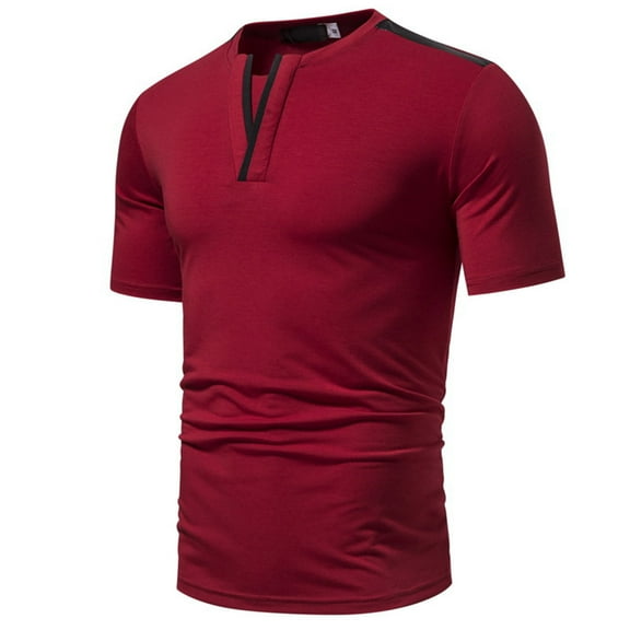 Herrnalise Gift For Men Men Casual Fashion Solid Round Neck Pullover T-Shirt Short Sleeve Tops under $10