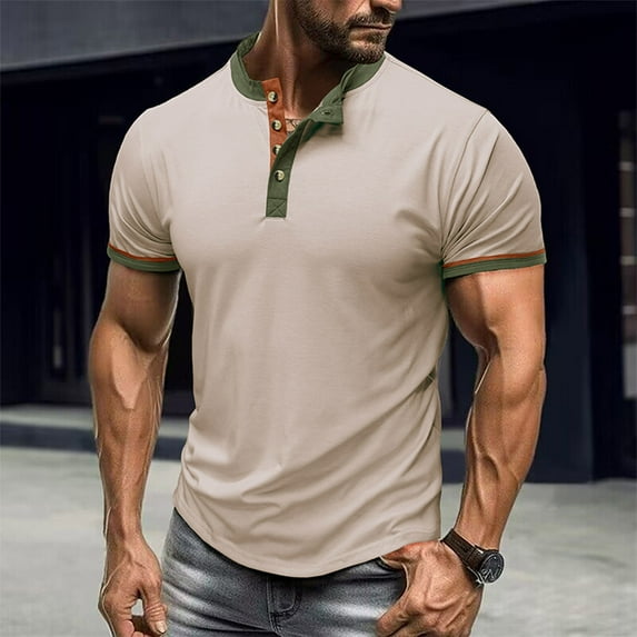 Herrnalise Gift For Men Men's Fashion Muscular Man Print Fashion Fitness Round Neck Short Sleeve T-Shirt under $10