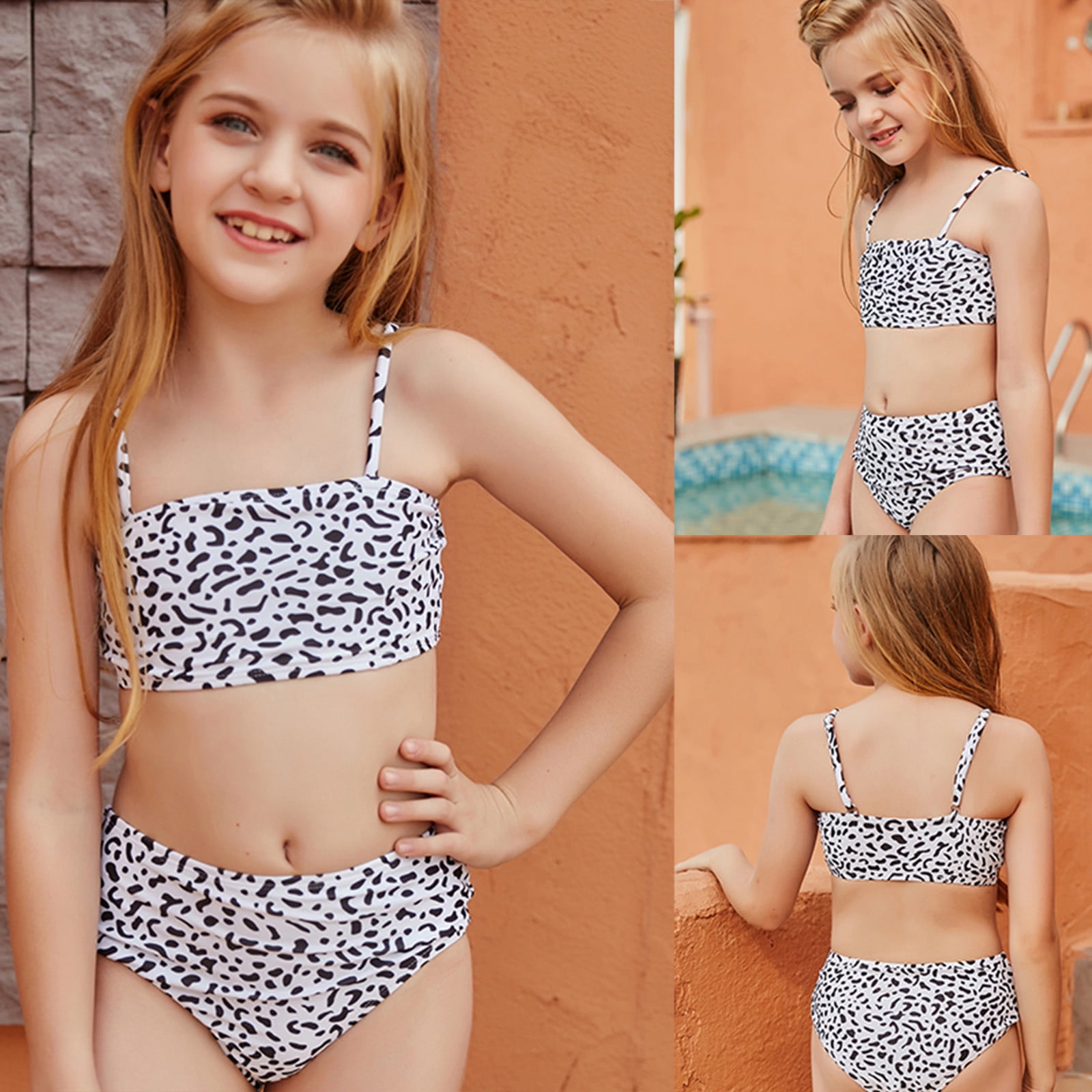 Leopard print two piece bikini deals