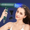 thumbnail image 1 of Herrnalise Hair Dryer,High-Power Electric Blow Dryer for Women with 3 Temps & 3 Speeds,Fast Drying,Low Noise Dryers Curly Care Hairdryer for Women Men,Long-Lasting Styling(with Bracket),Green, 1 of 9