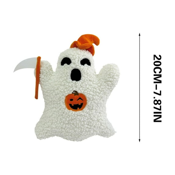 Herrnalise Halloween Ghost Pillow Decor,7.9" White Cute Soft Ghost Throw Pillow Decorative Ghost Plush Pillows for Halloween Sofa Bed Cushion Ghost Home Decor