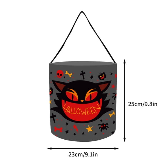 Herrnalise Halloween Reusable Canvas for Kids Trick or Treat Tote Goody Bag for Trick or Treating,Halloween Candy Bags Snacks Goodie Gift Tote Bag With Light for Kids Party Favors