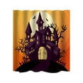 thumbnail image 1 of Holloyiver Halloween Shower Curtain for Bathroom, Thriller House Bath Room Curtain, Fabric Polyester Waterproof Bath Curtains Machine Washable for Halloween Decor 72×72inch with Hooks, 1 of 9