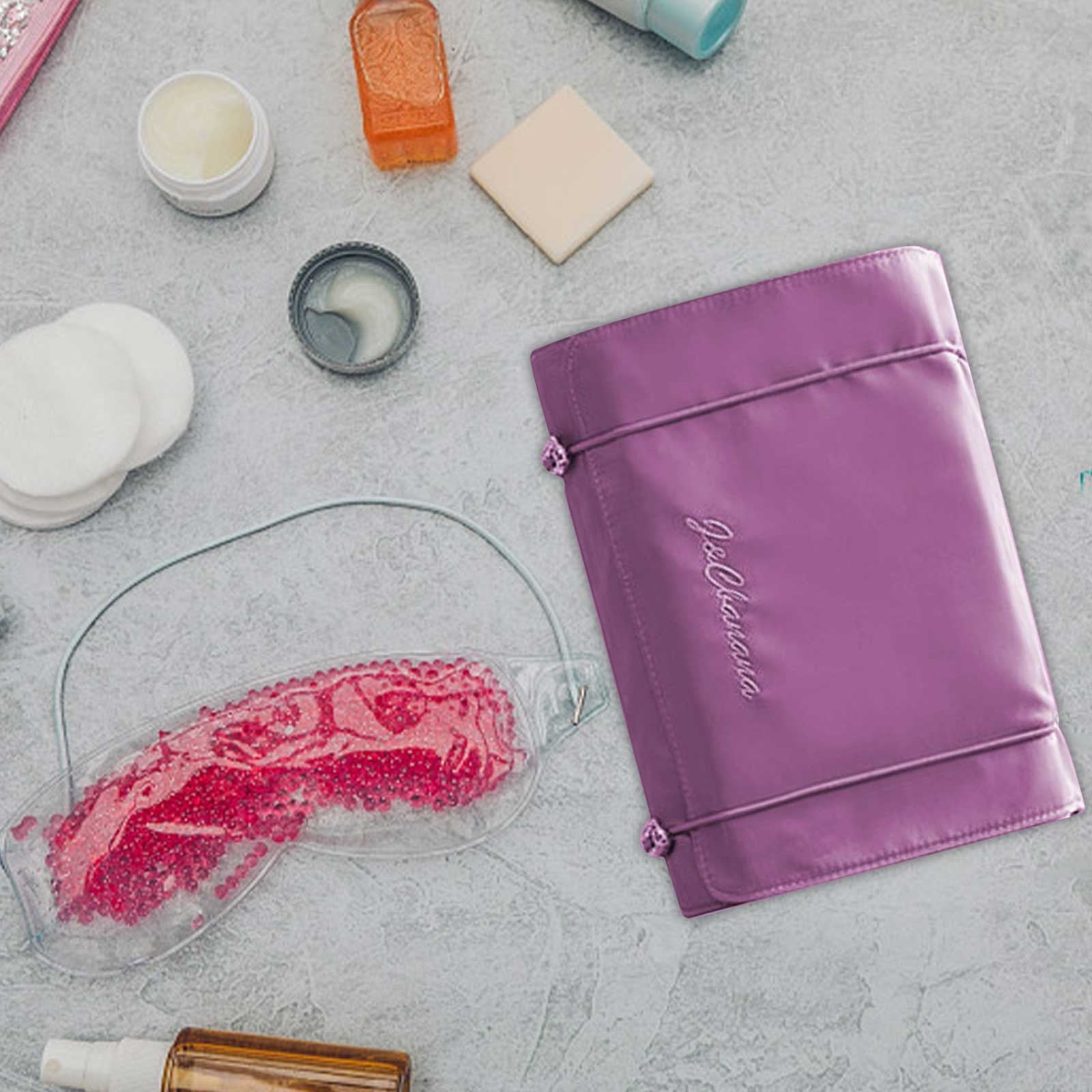 Herrnalise Hanging RollUp Makeup Bag/Toiletry Kit/Travel Organizer for