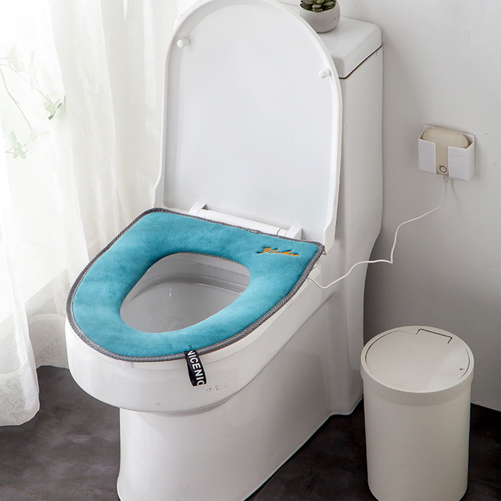 Herrnalise Heated Toilet Seat Cover USB Interface Electric Heated