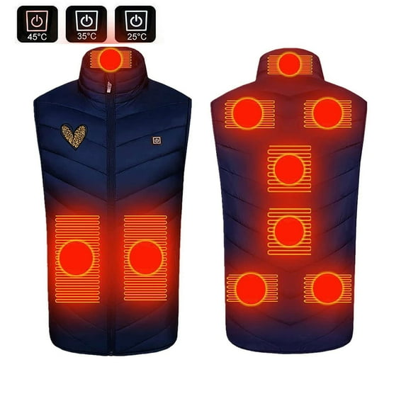 Herrnalise Heated Vest Plus Size Heated Coat For Men And Women 9 Heating Heated Jacket Winter Heating Coat for Outdoor Worker Skiing Fishing