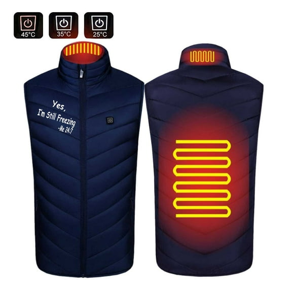 Herrnalise Heated Vest USB Intelligent Constant Temperature Heated Windproof Plus Size Coat For Men And Winter 2 Areas Heated Jacket Coat Gifts for Women
