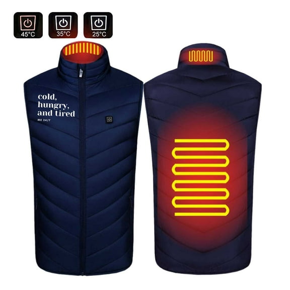 Herrnalise Heated Vest USB Intelligent Constant Temperature Heated Windproof Plus Size Coat For Men And Winter 2 Areas Heated Jacket Coat Gifts for Women