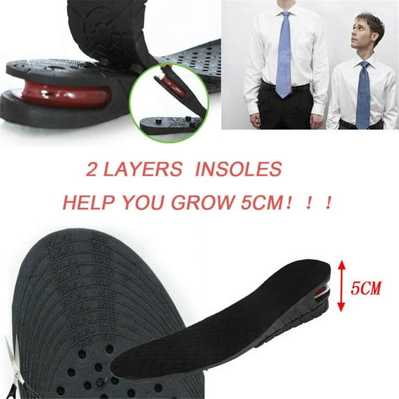 Herrnalise Height Lift Adjustable Instant Height Insoles Booster Air Insert Insoles Pad Fashion Shoes for Women