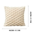 thumbnail image 1 of Herrnalise Hot Pink Super Soft Plush Fluffy Decorative Throw Pillow Covers 18x18 inch Faux Fur Wool Velvet Cushion Covers Pillow Cases Couch Sofa Bed Living Room, 1 of 7