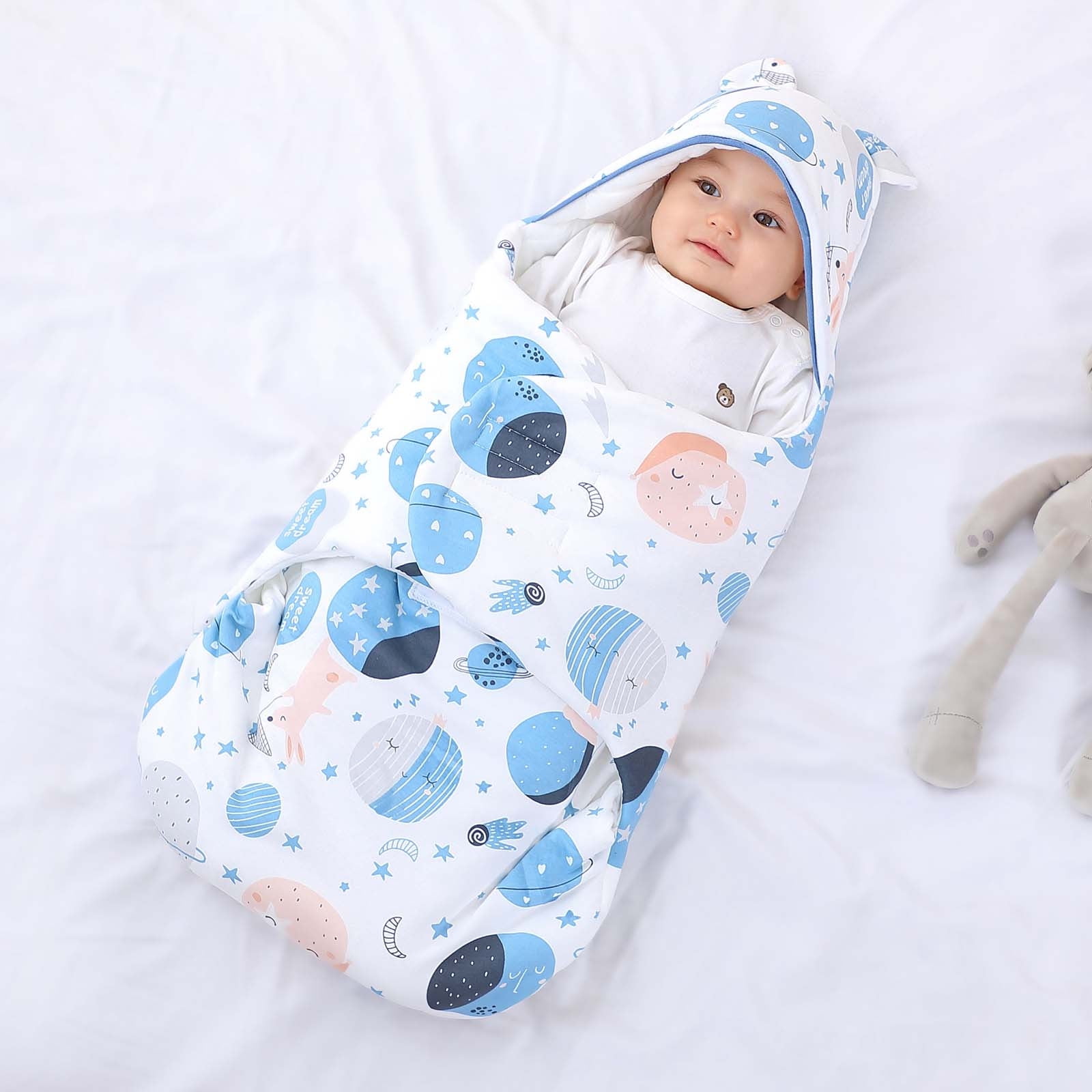 Herrnalise Infant Baby Boys Girls Baby Swaddle Blanket Wrap Cute Newborn Sleeping Bear Soft Wearable Swaddling Receiving Blanket clearance under 10 Walmart