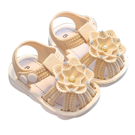 Herrnalise Infant Baby Girl Boy Sandals Summer Outdoor Beach Shoes Flower Bowknot Anti Slip Newborn Toddler First Walking Shoes For Baby Gifts