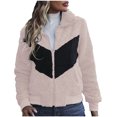 thumbnail image 1 of Herrnalise Jackets For Women And Winter Double-Sided Velvet Coat Fashion Sweater Coat Shackets For Women 2024 fall Pink,L, 1 of 3