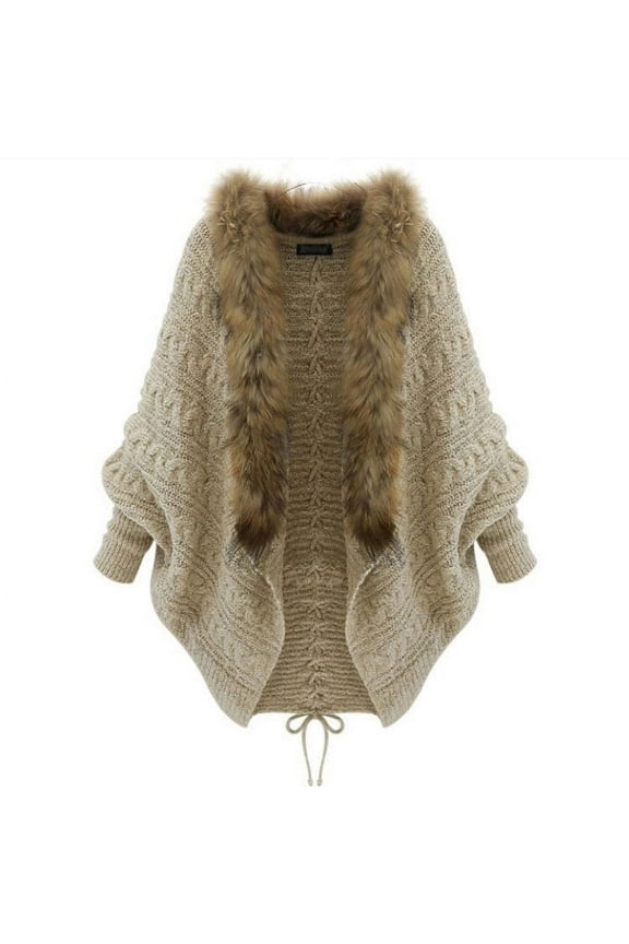 Jackets For Women Casual Outdoor Windproof Cape Cardigan Jacket Coat Top Khaki,Free Size