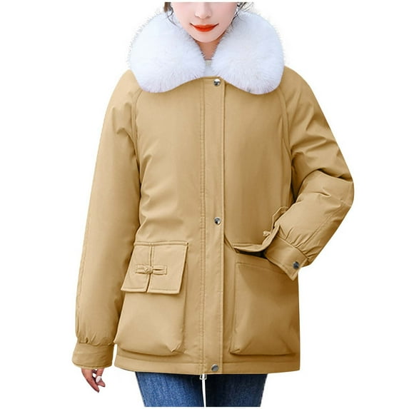 Herrnalise Jackets For Women Comfy Stylish Stitching Long Sleeve Sweater Casual Tops Shackets For Women 2023 fall Khaki,L