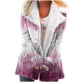 thumbnail image 1 of Herrnalise Jackets For Women Fashion Long Sleeve Pocket Plush Button Coat Shackets For Women 2024 fall Pink,M, 1 of 5