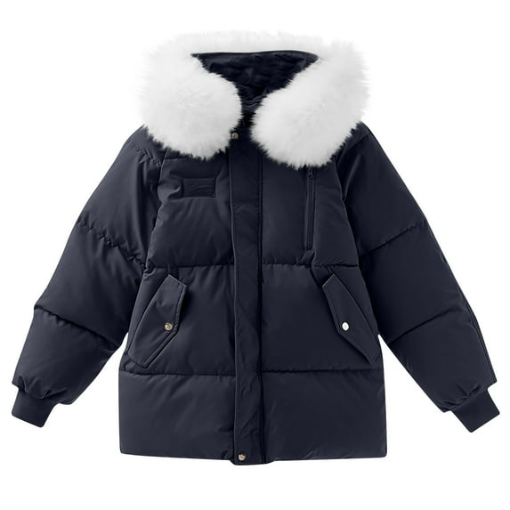 Herrnalise Jackets For Women Fashion Outerwear Cotton Jacket Solid Color Cotton Jacket Hat Collar Top Down Jacket Shackets For Women 2024 fall Black,XL