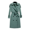 thumbnail image 1 of Herrnalise Jackets For Women Fashion Turn Down Collar Long Sleeve Casual Coat Cardigan Blouse Shackets For Women 2024 fall Green,L, 1 of 4