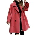 thumbnail image 1 of Herrnalise Jackets For Women Fashion Turn Down Collar Long Sleeve Casual Coat Cardigan Blouse Shackets For Women 2024 fall Hot Pink,M, 1 of 8