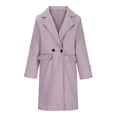 thumbnail image 1 of Herrnalise Jackets For Women Fashion Turn Down Collar Long Sleeve Casual Coat Cardigan Blouse Shackets For Women 2024 fall Purple,S, 1 of 6