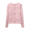 thumbnail image 1 of Herrnalise Jackets For Women Faux Gilet Long Sleeve Waistcoat Body Warmer Jacket Coat Outwear Shackets For Women 2024 fall Pink,M, 1 of 5