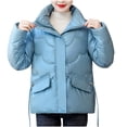 thumbnail image 1 of Herrnalise Jackets For Women Warm Pocket Coat Long Jacket Winter Sleeve Down Parkas Shackets For Women 2024 fall Green,XXXL, 1 of 4