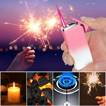 Herrnalise Jet Torch Butane Lighter, red Flame Cool Lighter, Cute Flash Torch Windproof Lighter, Metal refillable Butane Lighter, Gradient Lighter, Outdoor, Camping, Barbecue, Candles
