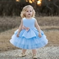 thumbnail image 1 of Herrnalise Kids Girls Ruffled Princess Bridesmaid Pageant Gown Birthday Party Wedding Dress, 1 of 9
