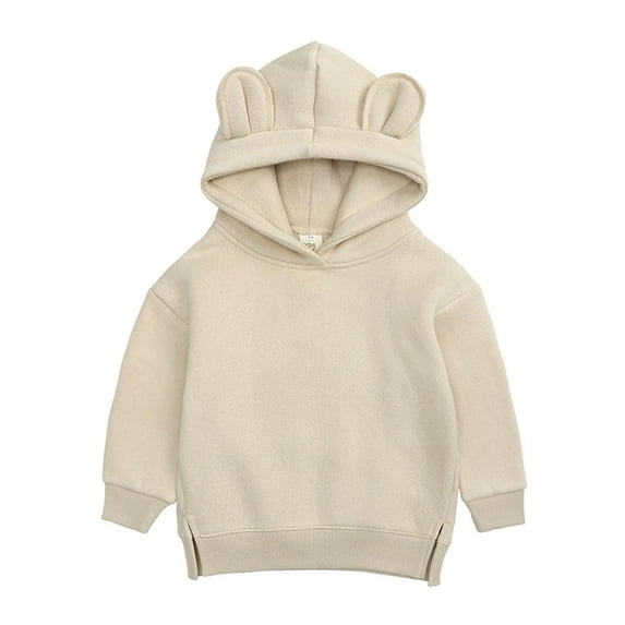QISIWOLE Kids Hoodies Bear Ears Baby Boys Girls Hoody Children Pullover Outerwear, summer savings