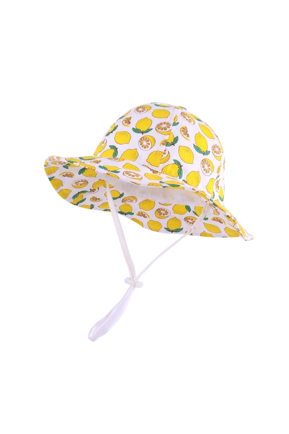 Kids UPF50+ Sun Hat Breathable Bucket Fruit Printed Hat Summer Play Hat