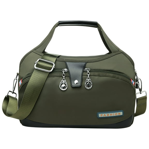 Herrnalise Ladies Large-Capacity Waterproof Anti-Theft Fashion Handbag , Women'S All-Match Oxford Cloth Shoulder Bag Messenger Bag, Army Green