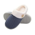 thumbnail image 1 of Herrnalise Ladies Memory Foam Slippers Non-slip Rubber Bottom Ladies Home Slippers Warm Plush Lining Bedroom Comfortable Home Shoes Fall Savings, 1 of 4