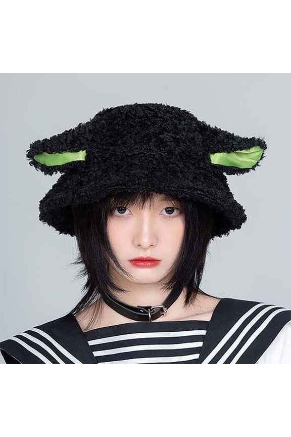 Lamb Ear Hat (Korean Version) Cute Lamb Plush Fisherman's Hat For Warmth Keeping Woolly Sheep A Sheep Hat