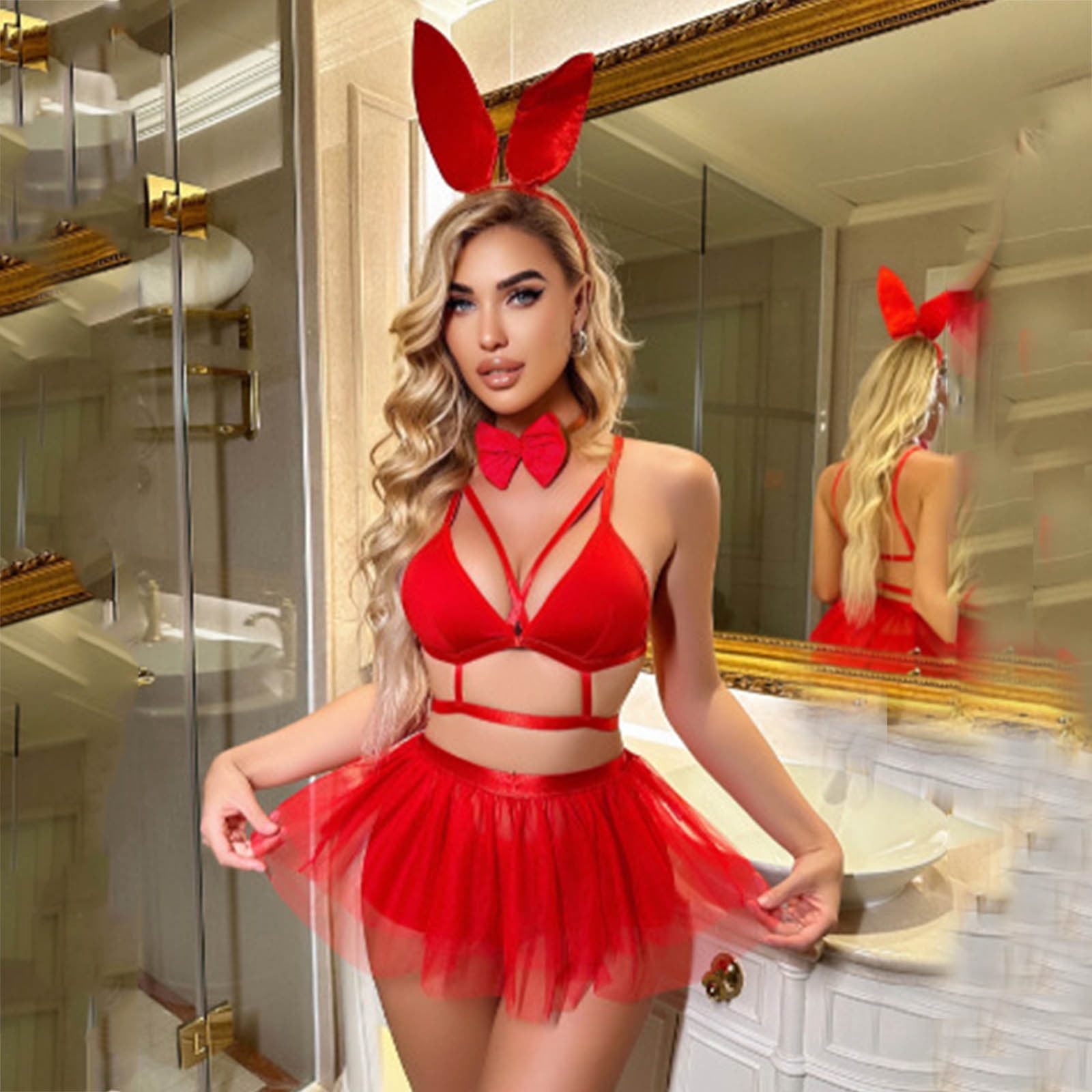 Herrnalise Lingerie Women's Lingerie Female Mini Rabbit Girl Role