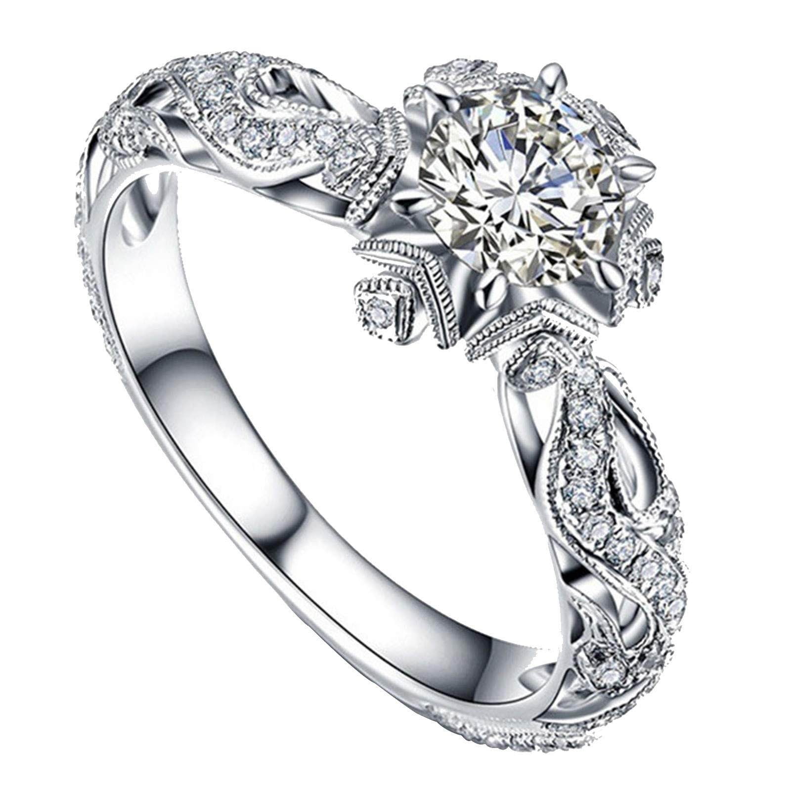  Luxury Creative Diamond Stacked Ring Women's Zircon