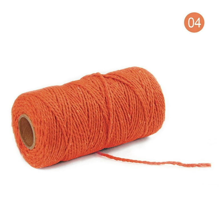 Herrnalise Macrame Cotton Cord,2mm x100 Yards Macrame Cords Colored Cotton  Macrame Rope Craft Cord for DIY Crafts Knitting Plant Hangers Christmas  Wedding Decor(Orange) 
