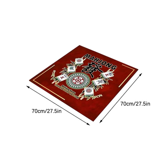 Herrnalise Mahjong Table Mat,28"x28" Anti-Slip Thickened Mahjong Table Cover,Noise Reduction Mahjong Mat,Soft & Wear-Resistant Mahjong Accessories Tablecloth for Poker Card Board & Tile Games