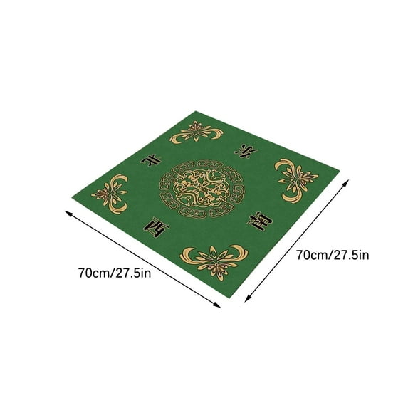 Herrnalise Mahjong Table Mat,28"x28" Anti-Slip Thickened Mahjong Table Cover,Noise Reduction Mahjong Mat,Soft & Wear-Resistant Mahjong Accessories Tablecloth for Poker Card Board & Tile Games