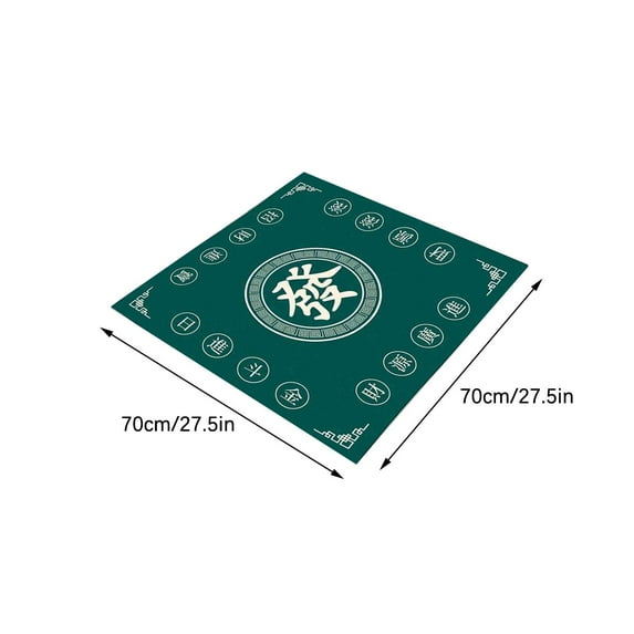 Herrnalise Mahjong Table Mat,28"x28" Anti-Slip Thickened Mahjong Table Cover,Noise Reduction Mahjong Mat,Soft & Wear-Resistant Mahjong Accessories Tablecloth for Poker Card Board & Tile Games