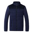 thumbnail image 1 of Holloyiver Man'sHooded Water-Resistant Puffer Jacket Winter Zipper Fashion Cotton Keep Warm Pockets Jacket Top Outwear Coat Blue, 1 of 1