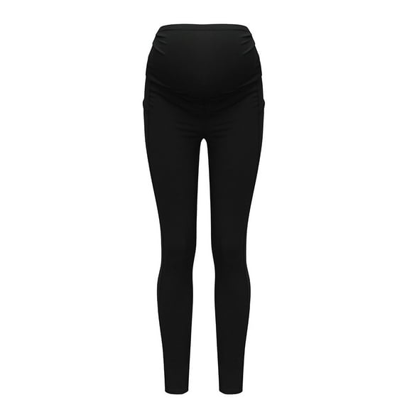 !Herrnalise Maternity Yoga Pants for Women Seamless Leggings Stretch Pregnancy Trousers Black