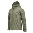 thumbnail image 1 of Herrnalise Men Fashion Zipper Casual Windproof Waterproof Loose Outwear Jacket Coat Mountaineering Clothing Olive Green, 1 of 4