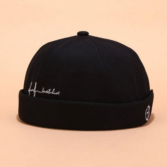 Herrnalise Men Women Hat Cap Casual Docker Sailor Mechanic Brimless Solid Color Hat