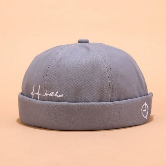 Herrnalise Men Women Hat Cap Casual Docker Sailor Mechanic Brimless Solid Color Hat