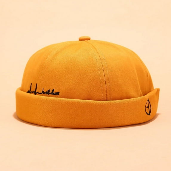 Herrnalise Men Women Hat Cap Casual Docker Sailor Mechanic Brimless Solid Color Hat